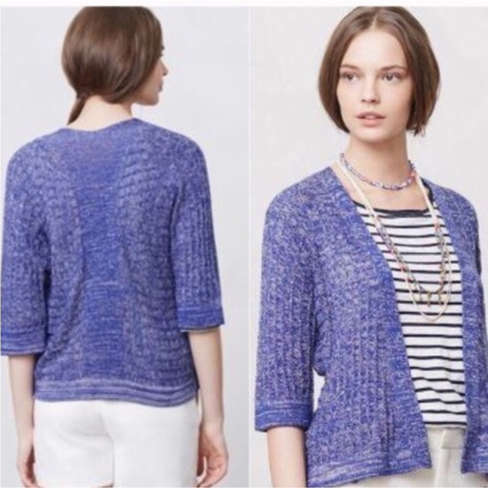 Sparrow by Anthropologie blue open front cardigan sweater Size XS